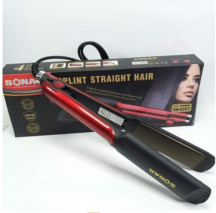 Heating Element Hair Straightener 160-220 Degree Flat Iron Straightening Irons 4 Levels Temperature Adjustable