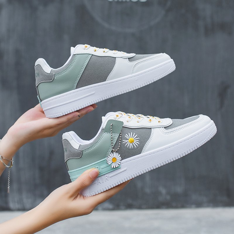 AL-623970395169 Women's Spring and Autumn Candy Color Small Daisy Board Shoes Platform Athleisure Small White Shoes