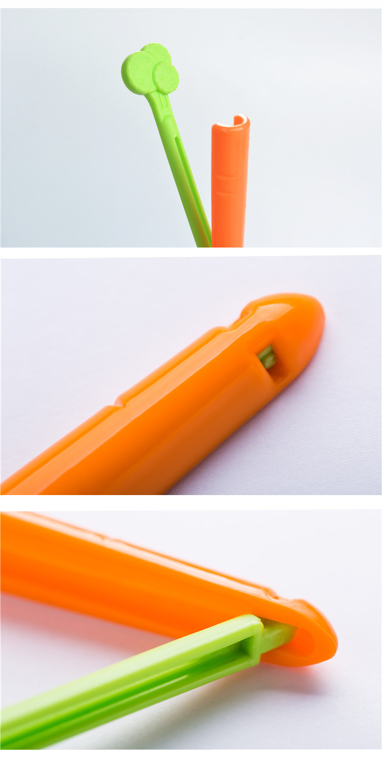 5PC Sealing Tongs Food Bag Closure Clip Cartoon Carrot Shape Moisture-Proof Clamp Fresh Keeping Sealing Clip Kitchen Accessories