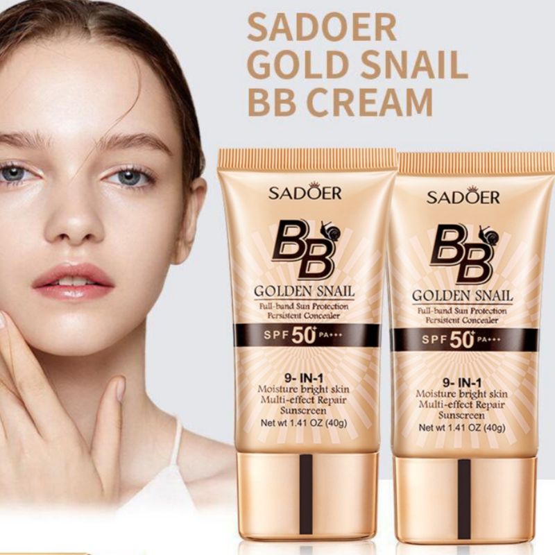 Sunscreen SADOER Golden Snail Sunscreen BB Cream isolation protection whitening 