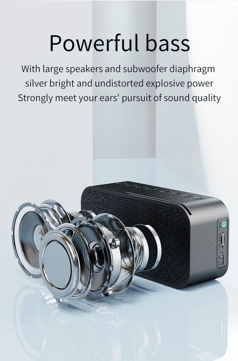 Digital  Alarm Clock Wireless Bluetooth 5.0 Speaker FM Radio