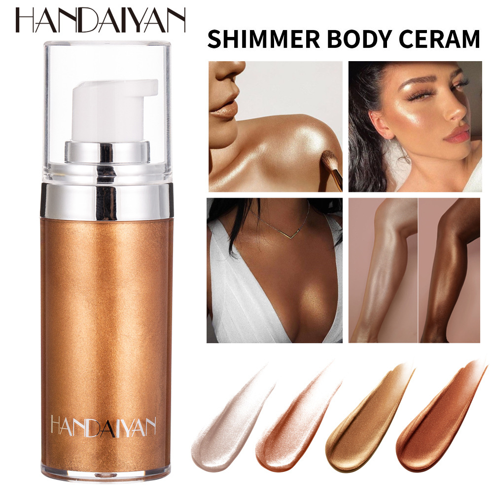 H9001 Face & Body Highlighter Glitter Cream Makeup Highlight Diamond Shine Shimmer Creams Brighten Facial Contour Luminous Corrector