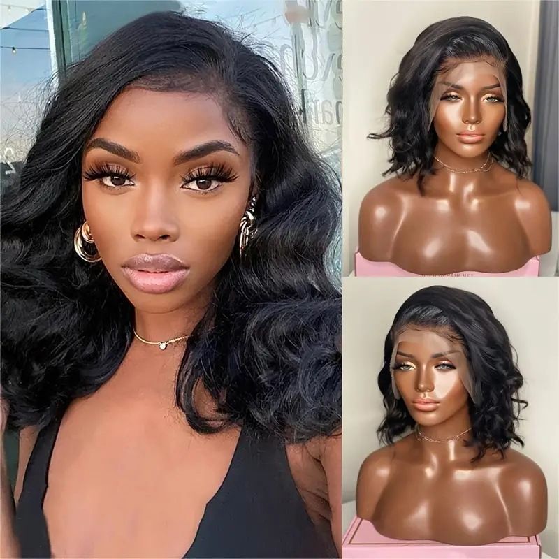 Fashion Medium Length Big Wave Lace Front Wig Natural Curly Lace Frontal Full Head Wig for Women Daily Styling
