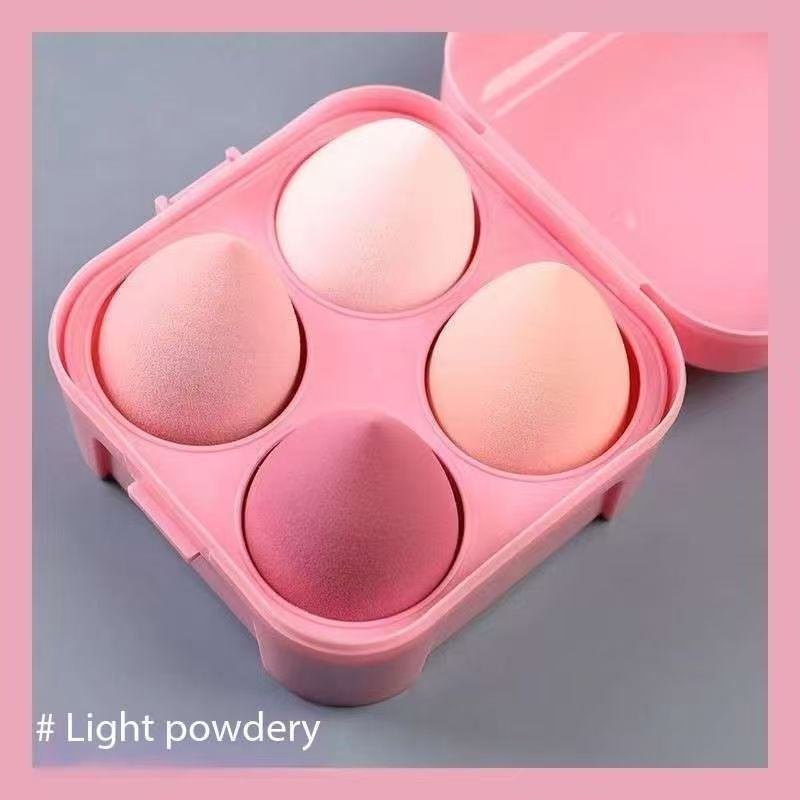 Makeup egg tape storage box makeup clothes do not eat powder Super soft powder puff foundation make-up Sponge makeup egg dry wet dual-use