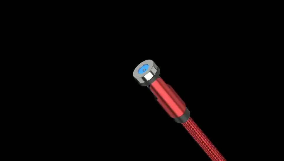 Magnetic data cable rotating elbow suitable for Apple Android type-c interface three-in-one charging cable
