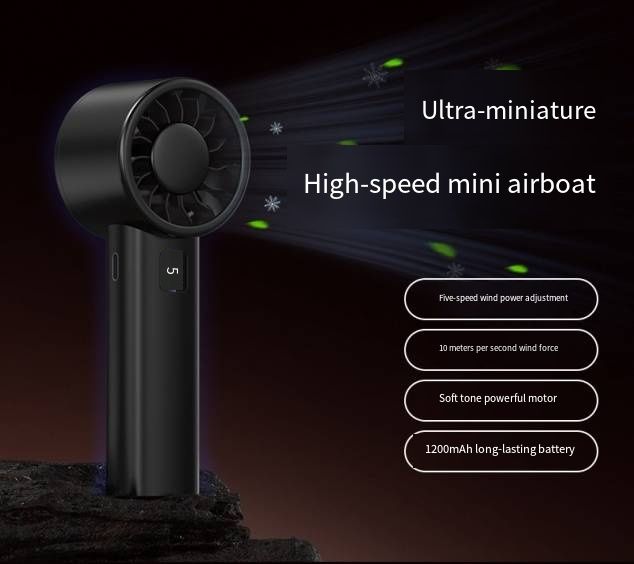 2026 New Handheld Mini Turbo Fan, Powerful Fast Cooling High Speed Pocket Fan with LED Digital Display