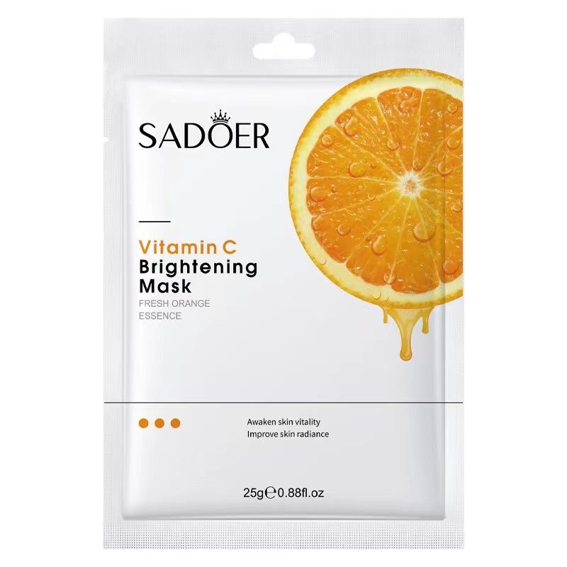 SADOER Organic Orange Extract Essence Whitening Serum Vitamin C Skin Rejuvenating Revitalizer Facial SerumVC Mask