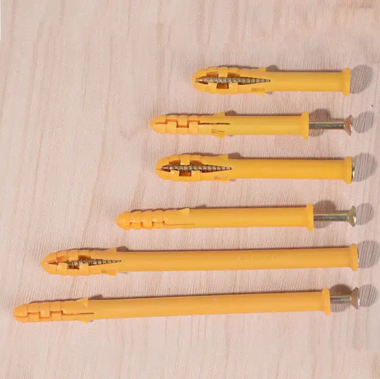 Fasteners Fish shape Plastic Expansion/Small Yellow Fish Plastic Expansion Anchor Wall Plug