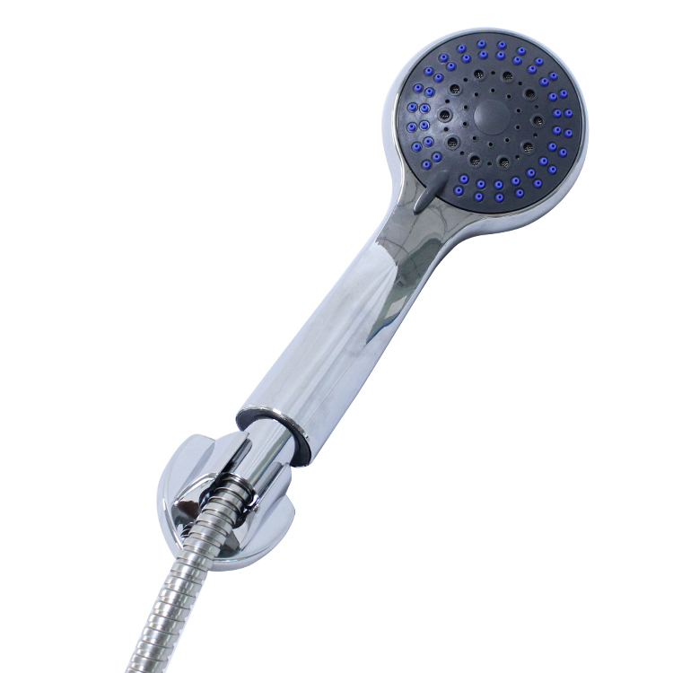 High Pressure Handheld Shower Head 3-Way Water Diverter with 1.5m Hose, Chrome Plated ABS