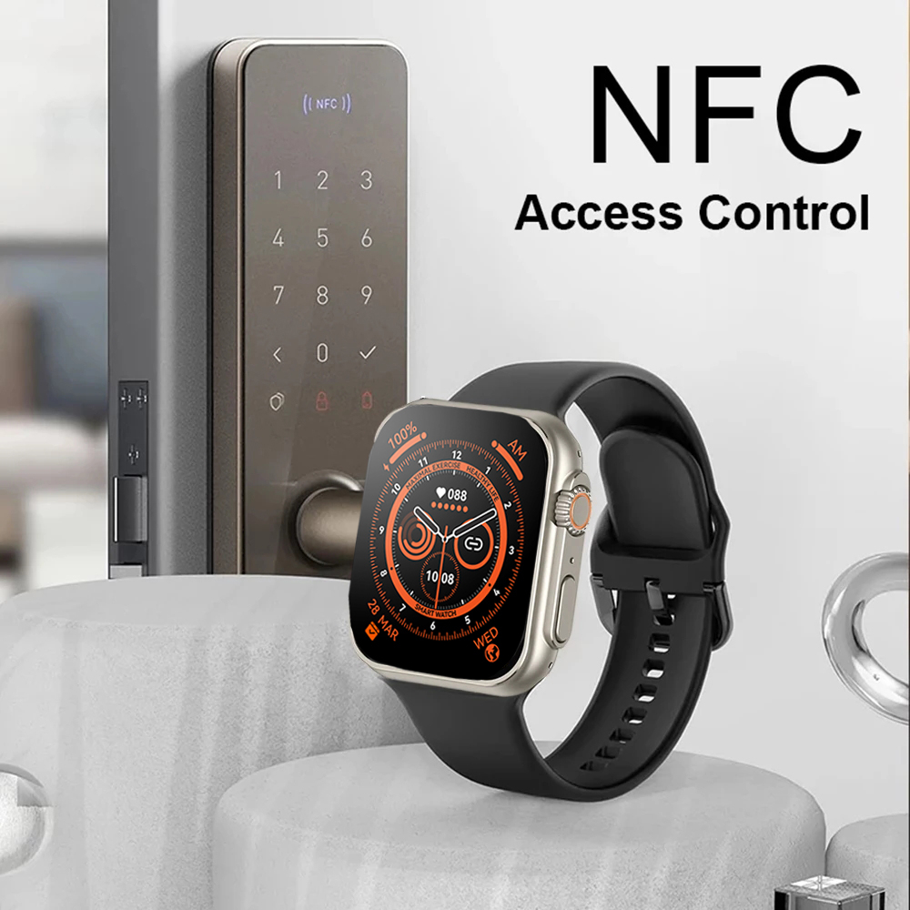 NEW U8 Ultra Smart Watch Ultra Series 8 NFC 49MM Men Women Smartwatch Bluetooth Call Waterproof Wireless Charging HD Screen for Apple