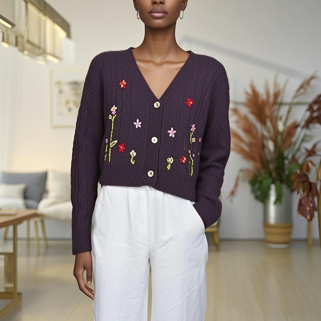 Wool knit Sweater Round Neck Knit Top Women's Sweater