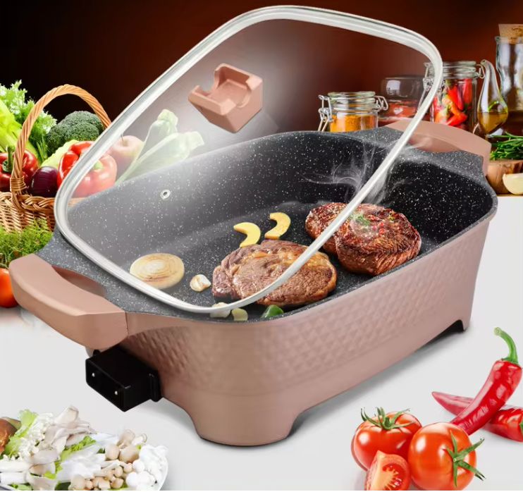 9 IN 1 10Lmultifunctional hot pot nonstick cookware electric pan aluminum cooking pot kitchen electric non-stick frying pan JY-6340