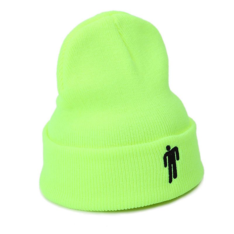 New Creative Autumn and Winter Billie Eilish Knitted Hat Pullover hip-hop Hat Woolen Hat