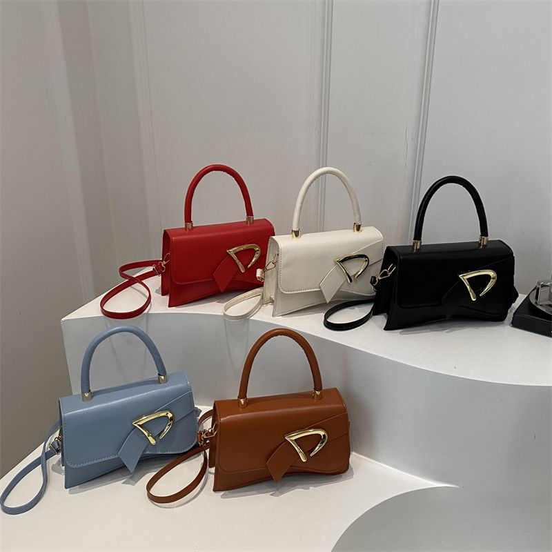 2026 New Trendy Solid Color Handbag, Minimalist Women Small Square Bag, Unique Niche Design Fashion Shoulder Crossbody Bag