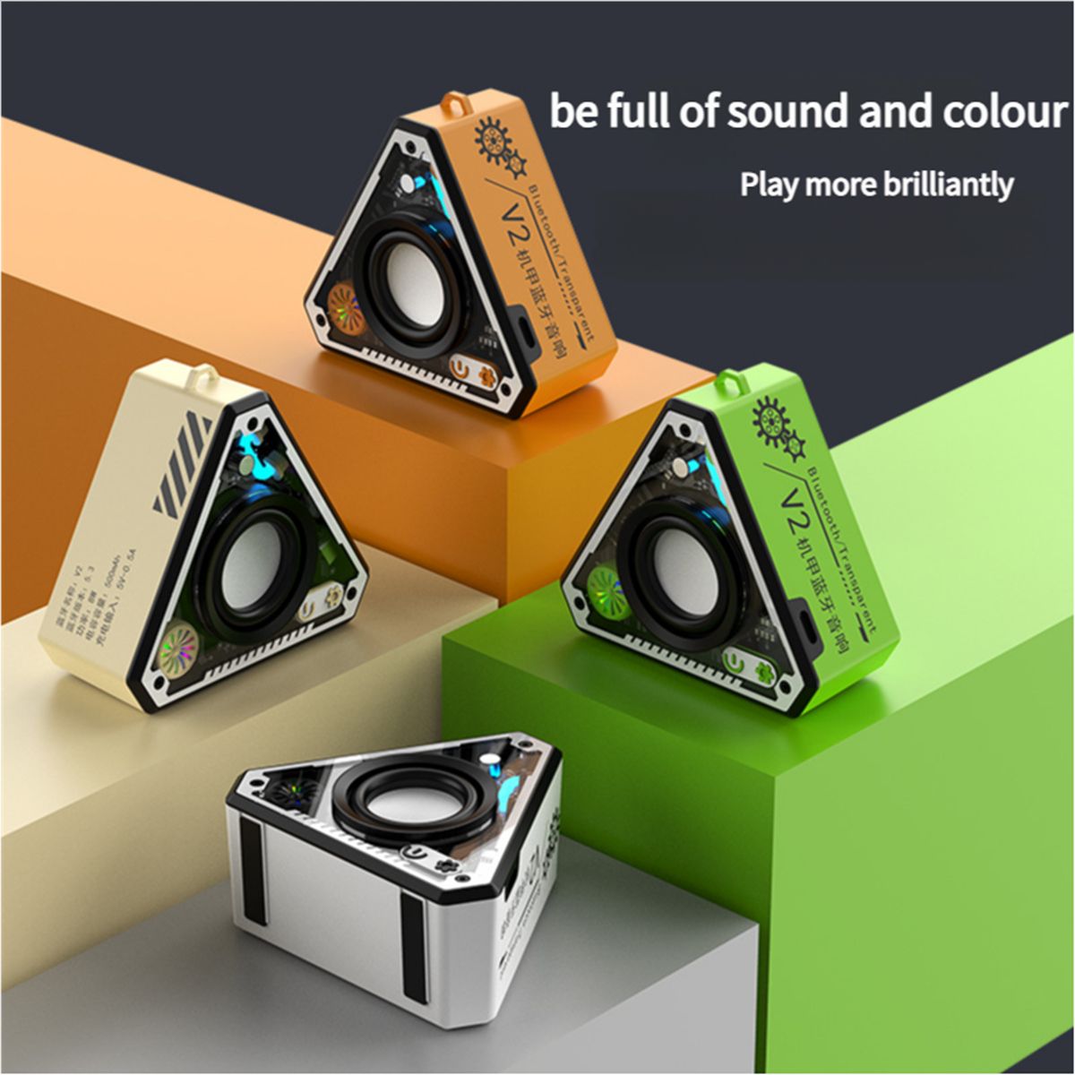 New professional mini desktop outdoor mecha bluetooth wireless mobile small speaker