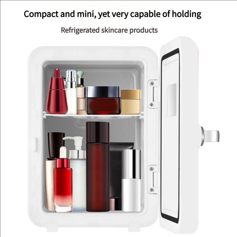 Car refrigerator, mini refrigerator, portable hot and cold dual-purpose cooler semiconductor refrigerator, suitable for skin care, beverages, food, cosmetics, home, office and car use, 110V/12V dual purpose