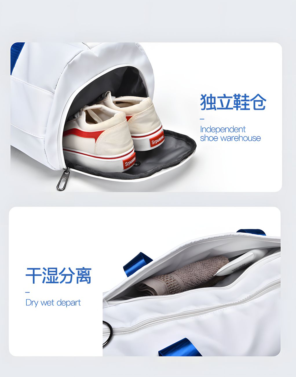 Gym bag wet and dry separation sports bag yoga crossbody bag large capacity gym training bag small travel bag