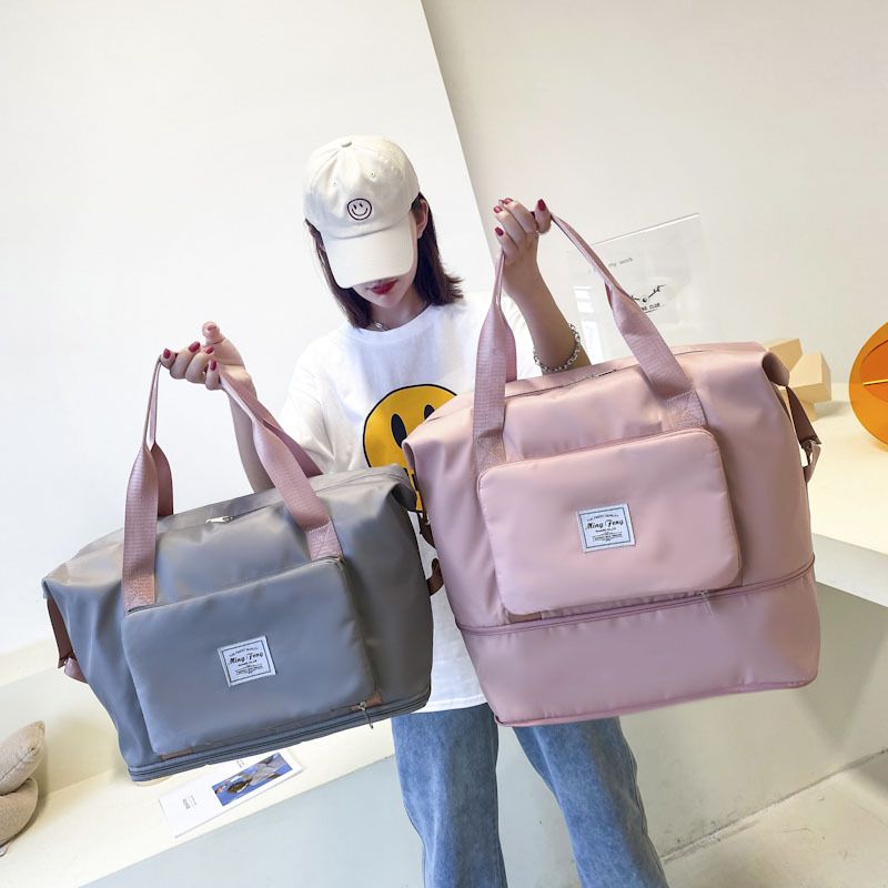 Foldable Large Capacity Travel Bag Wet Dry Separation Swimming Yoga Gym Bag Student Fashion Short Trip Luggage Duffel Bag
