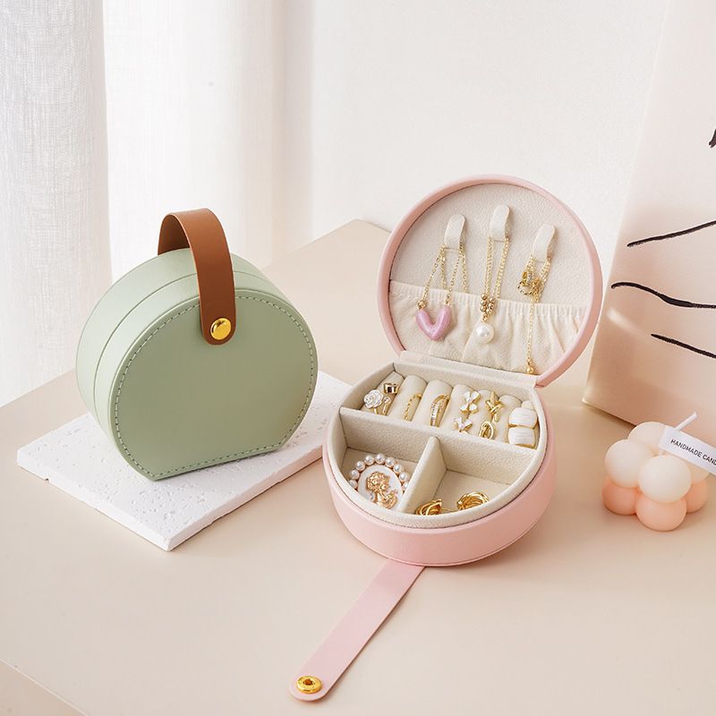 sp01278 New Design Travel Jewelry Organizer Display Bracelet Boxes Leather Portable Jewelry Box Accessories Women Package Case