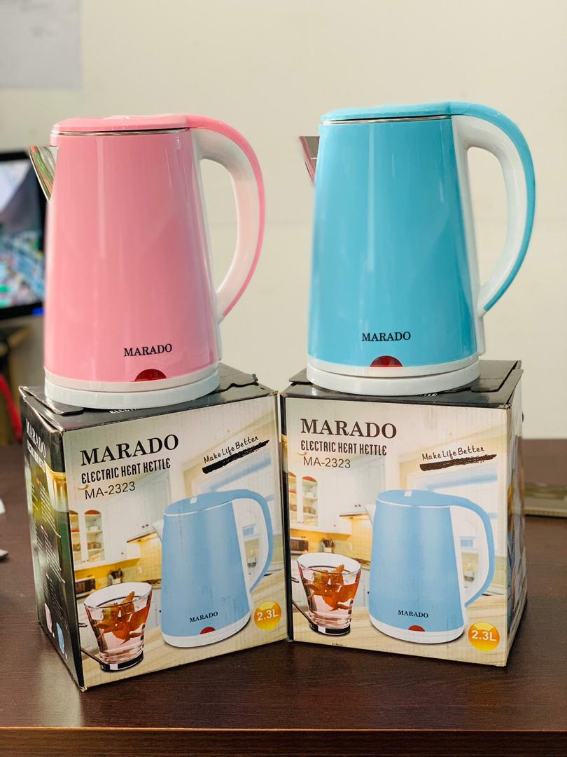 Marado Electric Kettle - 2.3 Litre Large Capacity Electric Hot Water Kettle Stainless Steel Pink/blue Heating Water Pot Household Appliances Coffee Teapot