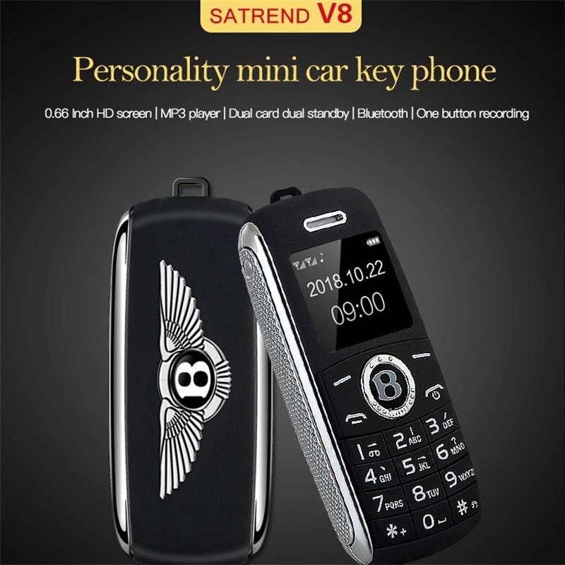X8 mini mobile phone Bentley key gas car mobile phone student machine spare button function machine