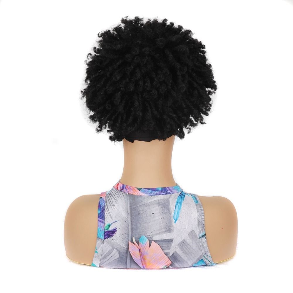 TopKiss Cool Ice Silk Wig Headgear for Women - Generous Curly Style with Headband