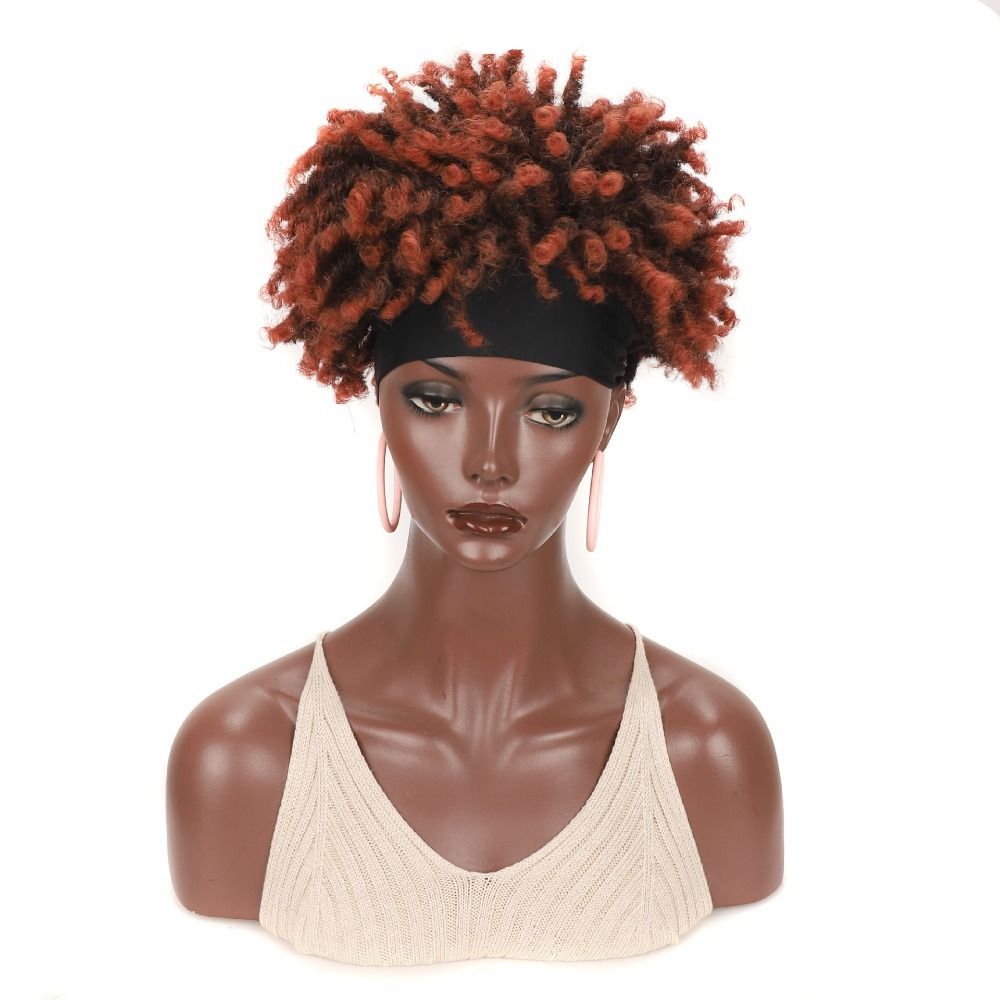 TopKiss Short and Wavy Wig Cap with Ice Silk Hairband for a Fashionable Look wigs Local