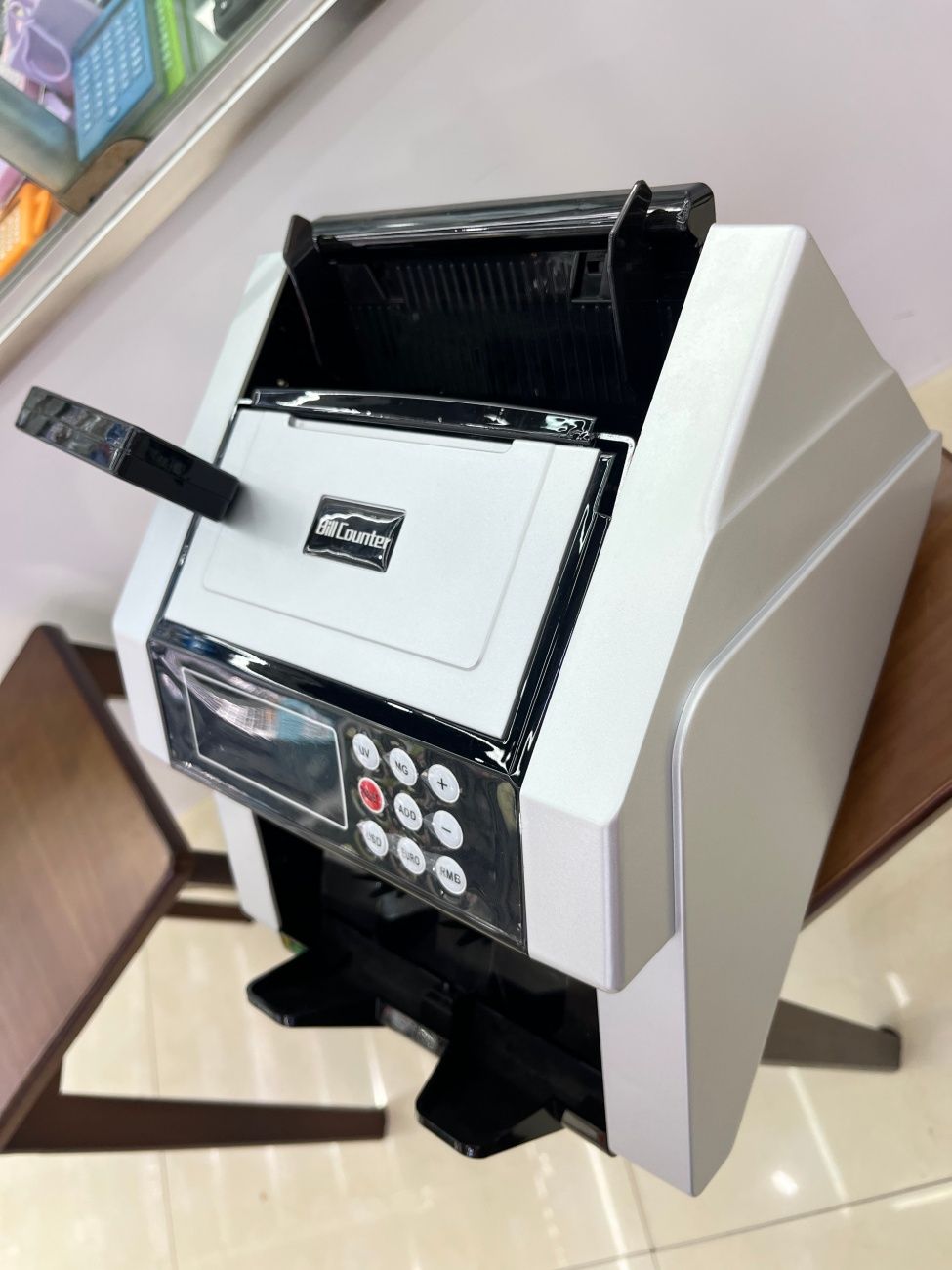 Vertical Smart Bill Counter UV MG IR Detection USD Euro RMB Multi-Currency Cash Counting Machine for Office Bank Store