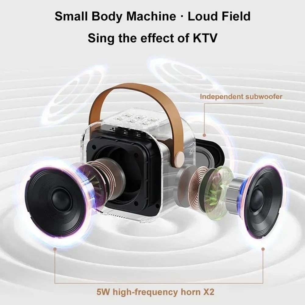 K12 Children's Toy Speaker Mini Portable Outdoor KTV Family Party BT Karaoke Player with Microphone Wireless Speaker