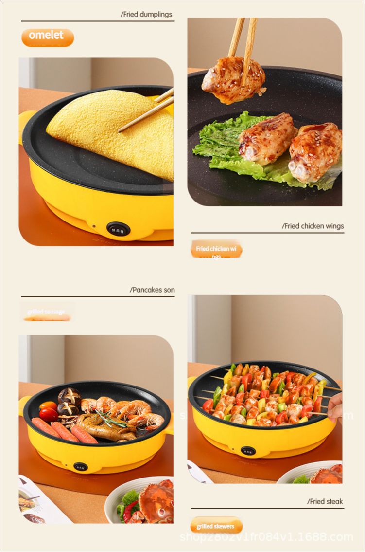 Manufacturer direct sales wholesale multifunctional mini barbecue dish ingredients supermarket baking tray barbecue tray home takeaway electric baking tray