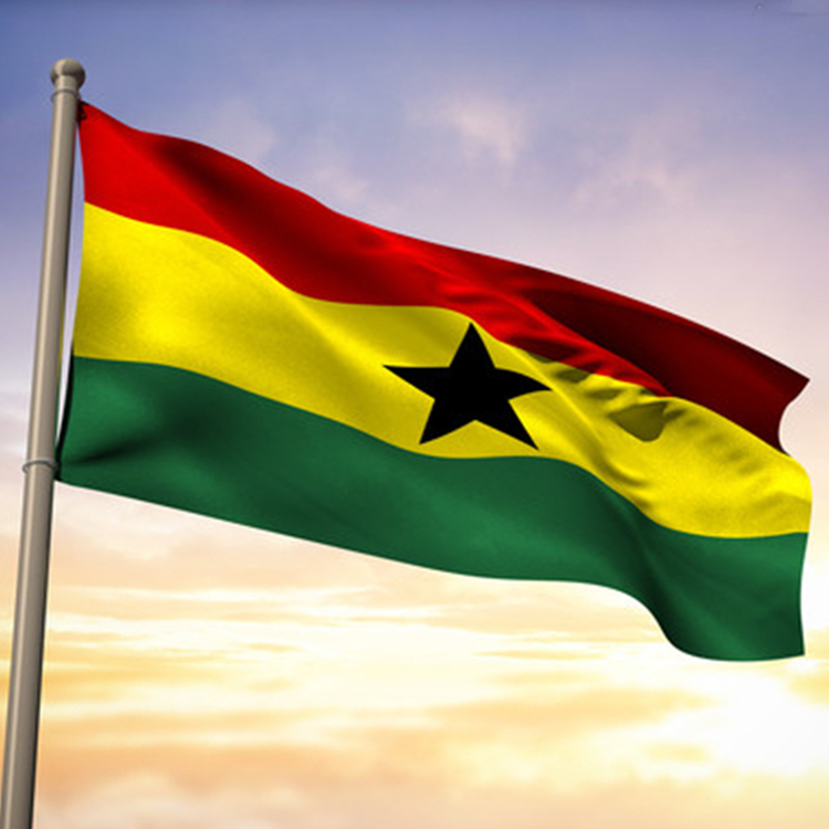 Lamp Way Stationery 90*150cm Ghanaian Flag Meeting Layout Office Supplies Outdoor Hanging