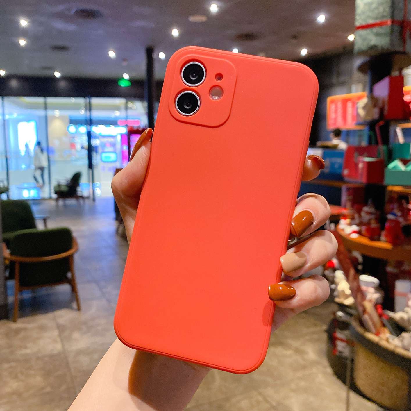 Coral Luxury Soft TPU Silicone Phone Case for iPhone 11 12 13 14 Pro Max Mini Matte Texture Full Camera Protection Cover
