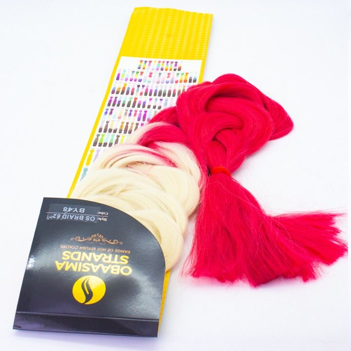 OBAASIMA Braiding Hair Extension Custom Colours Yaki Pelo Sintetico Venta Cabello Yaky Soft 100 Jumbo Kanekalons Al Por Mayor