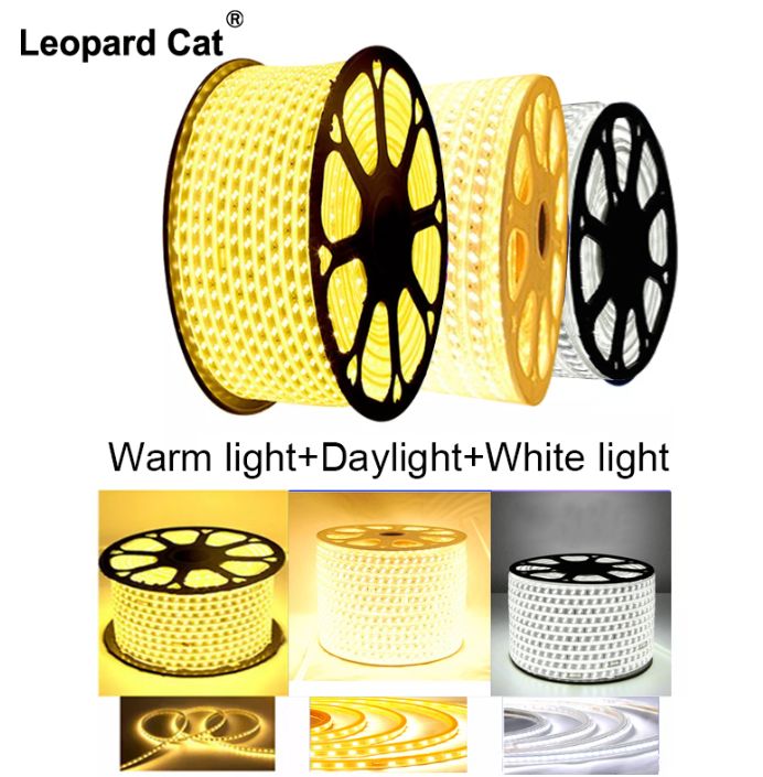 Leopard Cat 50M/100M Roll White + Blue + Violet 2835 LED Strip Light 72 Lamp Beads 50/100M Meters/Roll+2pcs Controller Waterproof