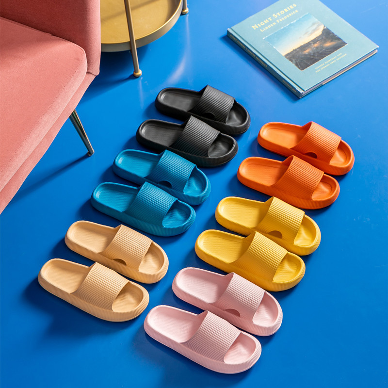 15001 Women Thick Platform Slippers Summer Beach Eva Soft Sole Slide Sandals Leisure Men Ladies Indoor Bathroom Anti-slip Shoes