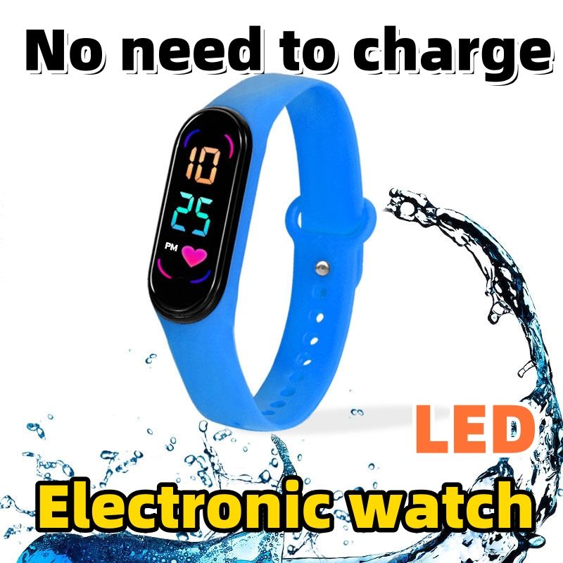 LED electronic watch waterproof ,Touch digital sports watch No need to charge Wrist Watch unisex,men women watch