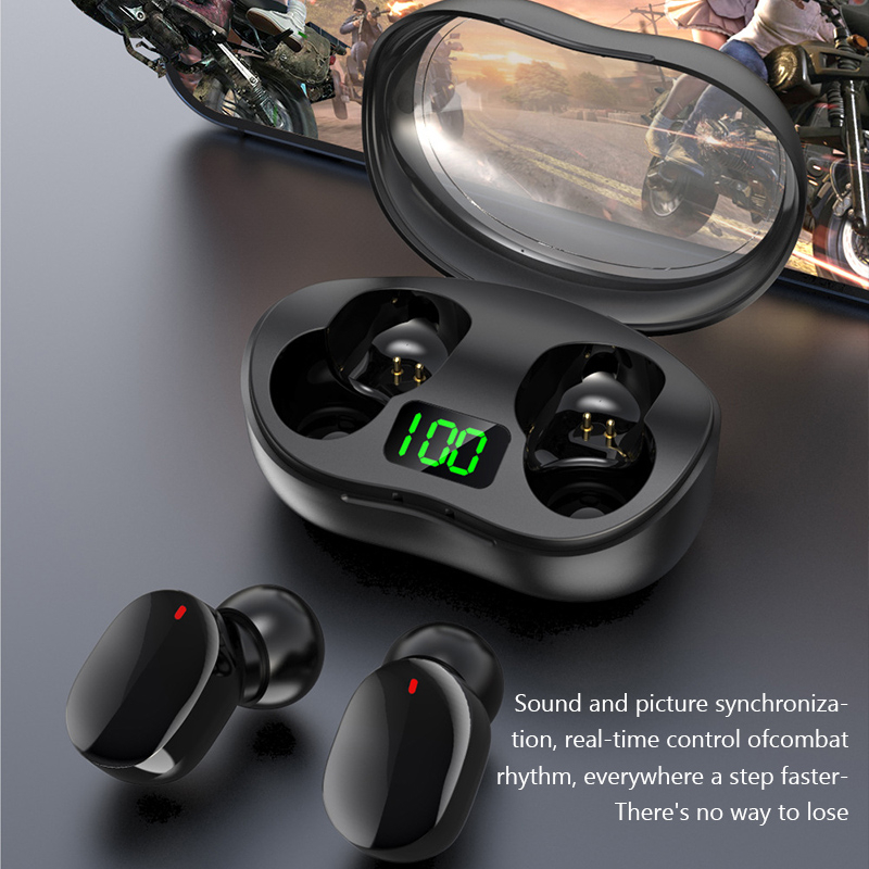 E9S TWS Wireless Bluetooth Earphones 5.3 Touch Control 8 mm IPX4 Music Headphones Power Display With Mic