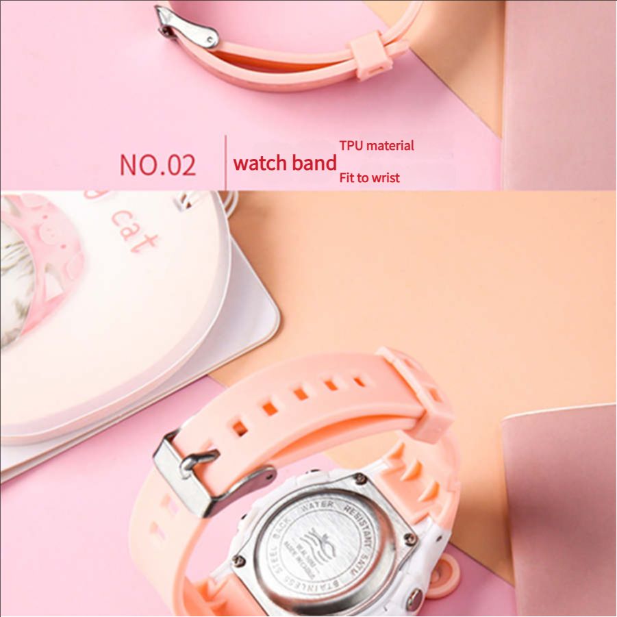 New stock panda cartoon children's electronic watch student party waterproof night light multifunctional alarm clock electronic watch