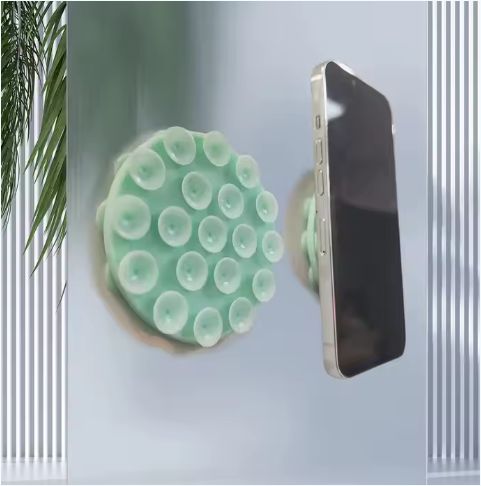 Double-Sided Adhesive Silicon Suction Cup Phone Grip Holder Case