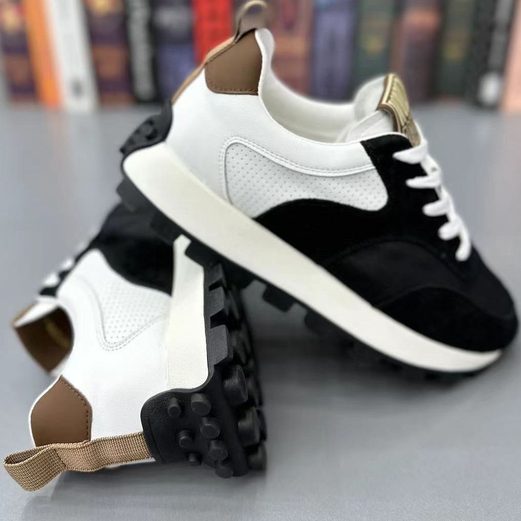 2024 new men's Forrest Gump sports color matching youth low-top breathable leather splicing casual men's shoes AB902