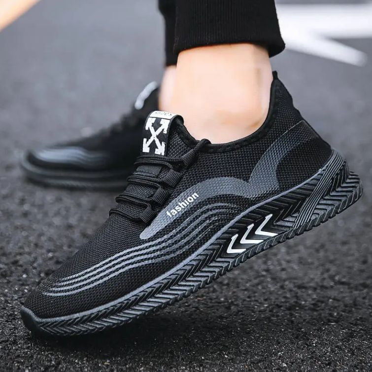 New design lace-up men's fashion sports shoes running sneakers - Soft sole cushioning, trendy fashion, light-weight outdoor sneakers