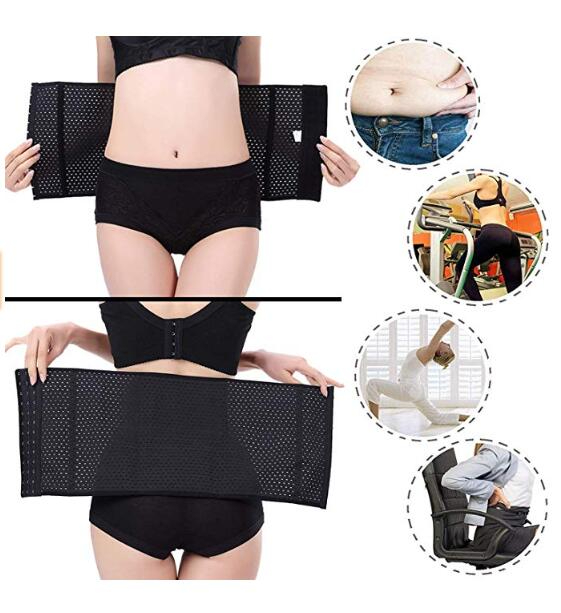 Waist Trainer Slimming Belt Slim Body Shaper Corset Trimmer Sport Gym Fat Burner Elastic Shapewear Black