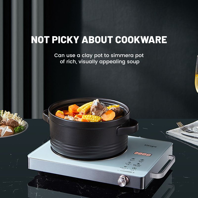 Induction Cooker Home Hot Selling Infrared Black Cookware Multifunctional Digital Countertop Burners