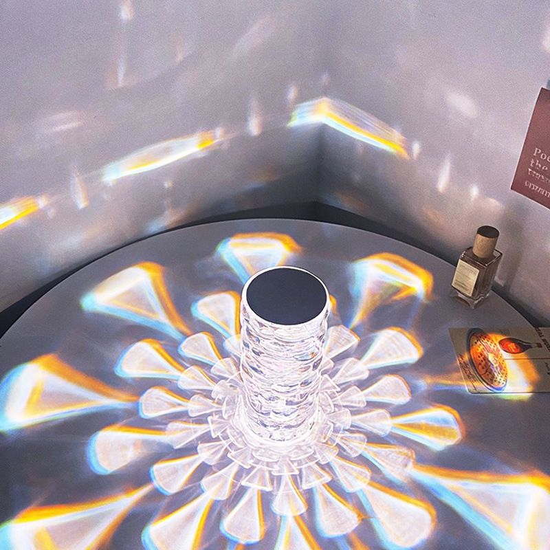 USB rechargeable water drop shape crystal table lamp bedroom dining table touch acrylic warm romantic atmosphere night light
