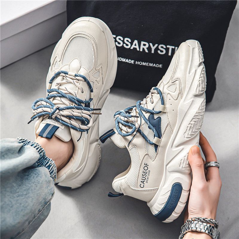 BK207 Male Breathable Fitness Platform Shoes Tennis Trainers Jogging Footwear Men Casual flat walking Sneakers shoes