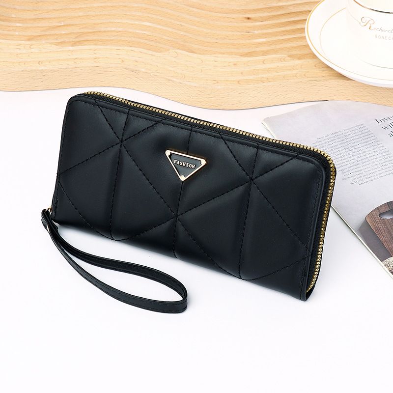 New Women's Long Wallet Korean Style INS Fashion Large Capacity Zipper Purse Elegant Clutch
