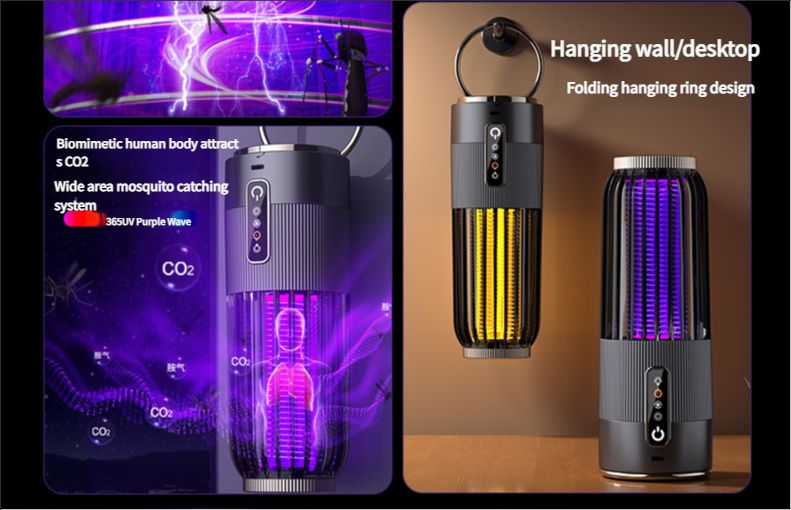 2025 New model Mosquito Killer lamp, electric shock mosquito killer, portable solar rechargeable household mosquito killer, outdoor mosquito repellent lamp