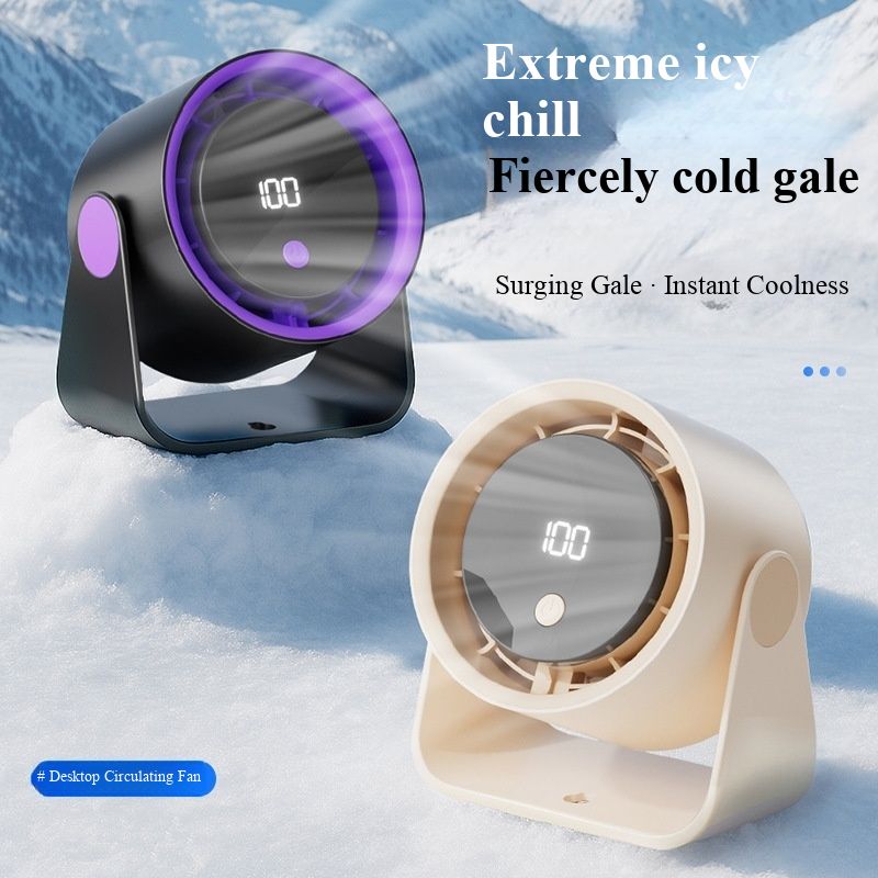 USB Rechargeable Desk Fan Portable Small Cooling Fan High Speed Air Circulator Quiet Personal Fan for Home Office Bedroom Travel