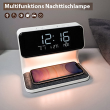 New desk lamp with wireless charging alarm clock three in one fast charging desktop clock multifunctional night light
