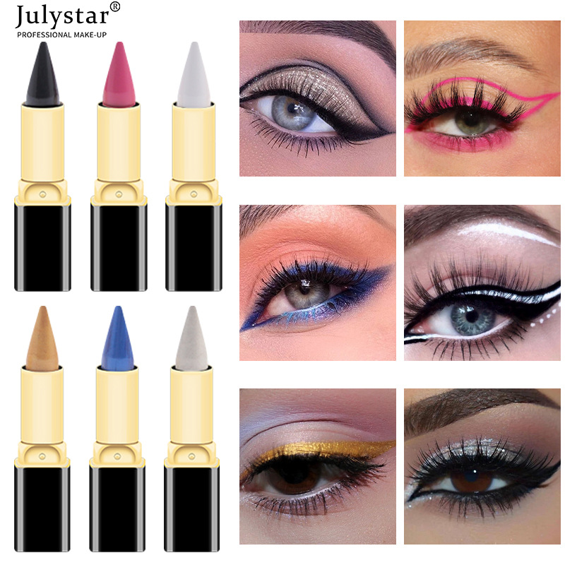 CRRshop free shipping hot selling Makeup female new rich and colorful natural waterproof eyeliner cream quick drying and lasting moisturizing eyeliner present